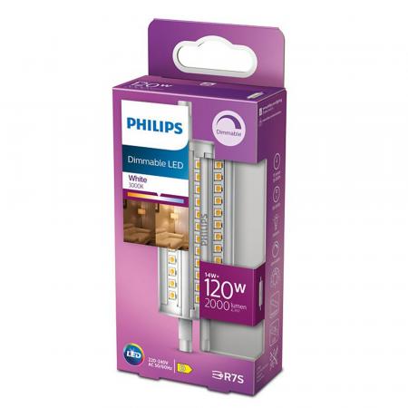 Philips R7s LEDLinear 118 mmm 14W wie 120W 3000K warmweißes Licht LED Stablampe dimmbar 2000lm