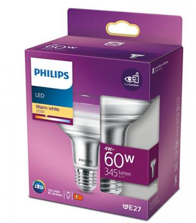 PHILIPS E27 LED R80 Reflektorlampe 4W wie 60W 36°-Abstrahlwinkel warmweisser Strahler