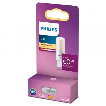 PHILIPS LED Capsule G9-Stiftsockel Lampe 4.8W wie 60W warmweisses Licht