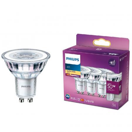 3er-Set PHILIPS GU10 LED Reflektor 4,6W wie 50W 36° Ausstrahlwinkel Warmweißes Licht