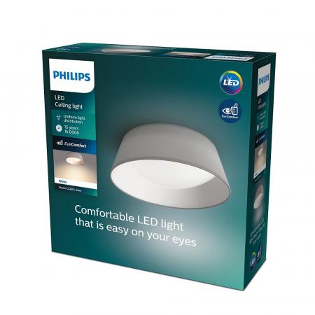 Philips LED Deckenleuchte Dawn ø34cm grau warmweißes Licht 3000K IP20