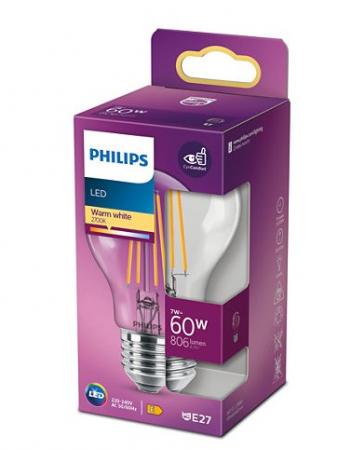 Philips E27 LED in Glühlampenform Filamentfäden 7W wie 60W warmweisses Licht Retro