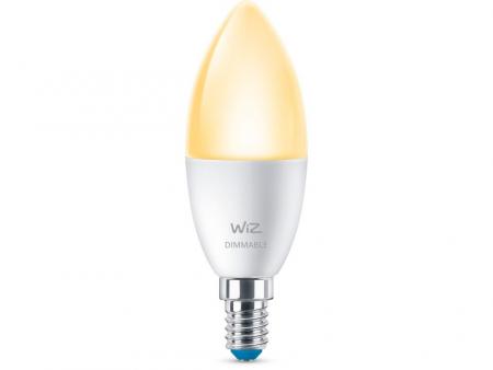 WIZ E14 Smarte LED Kerzen-Lampe  2700K warmweiß dimmbar 4,9W wie 40W WLAN