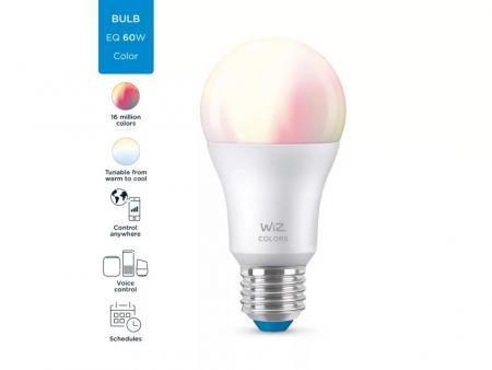 WIZ E27 Smarte LED Lampe RGBW 8W wie 60W WLAN/ Wi-Fi - Aktion: Nur noch angezeigter Bestand verfügbar
