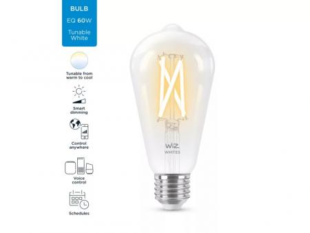 WIZ E27 Smarte LED Filament Lampe Edison Tunable White 6,7W wie 60W WLAN/ Wi-Fi
