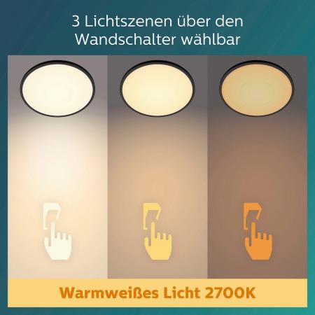 Superslim Philips myLiving LED Deckenleuchte dimmbar ø25cm warmweißes Licht mit Eye Comfort