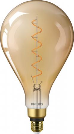 Philips E27 LED Filament Lampe im vintage Design 4,5W wie 28W 1800K extra warmweißes Licht - Bernstein/Gold