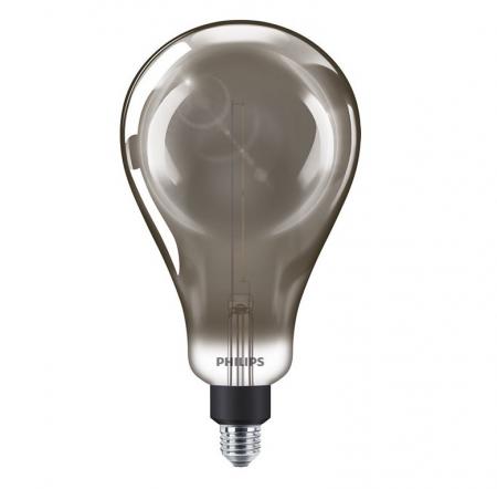 Aktion: Nur noch angezeigter Bestand verfügbar - PHILIPS E27 Giant LED Glühbirne 6,5W wie 40W dimmbar SMOKY-Edition