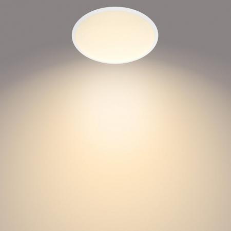 Philips LED Deckenleuchte Cavanal ø25cm weiß warmweißes Licht 2700K mit Eye Comfort - SceneSwitch Dimmen in Stufen