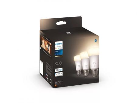 3er Set Philips Hue White E27 LED Lampen 9W wie 60W warmweißes dimmbares Licht