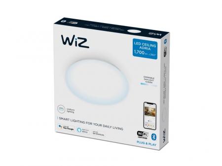 WIZ Smarte LED Deckenleuchte Adria in Weiß WLAN/Wi-Fi dimmbar 4000K Ø 32cm