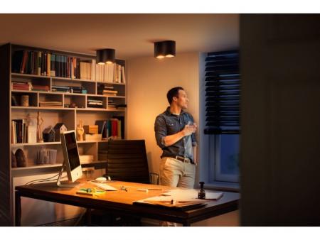 Philips Hue White Ambiance Pillar 2er Decken Strahler schwenkbar schwarz inkl. Dimmschalter für Bluetooth & ZigBee