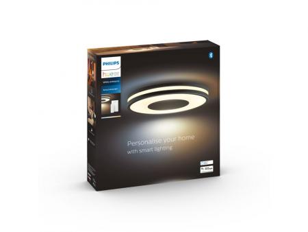 Philips Hue White Ambiance Deckenleuchte BEING mit Dimmschalter in Schwarz mit Tunable White