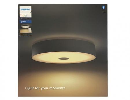 Philips Hue White Ambiance Ceiling light Fair Deckenleuchte Zigbee & Bluetooth in schwarz mit Dimmschalter
