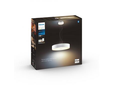 Philips Hue Bluetooth White Ambiance Pendelleuchte Fair in Weiß mit Dimmschalter Bluetooth & ZigBee