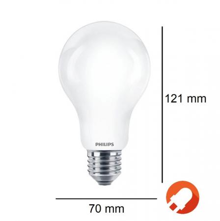 Leistungsstarke PHILIPS E27 CorePro LED Lampe in Birnenform 17,5W wie 150W 6500K kaltweißes Licht - mattiertes Glas