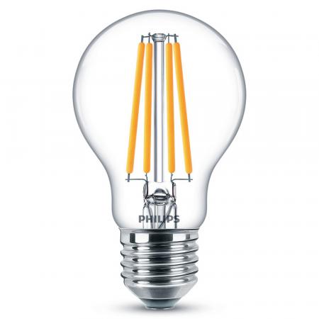 PHILIPS E27 klare sparsame LED Filament Lampe 8,5W wie 75W 2700K warmweißes Licht