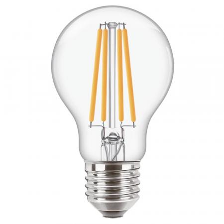 PHILIPS E27 Leistungstarke klare LED Lampe A60 10.5W wie 100W 2700K warmweißes Licht