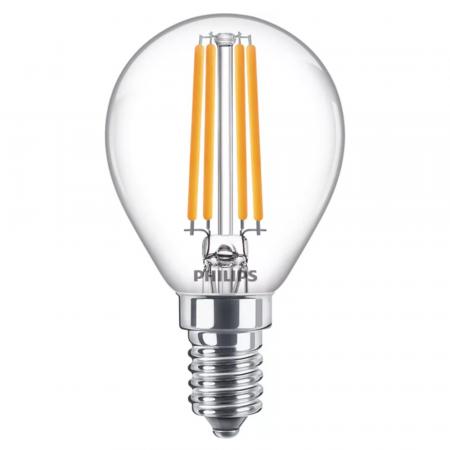 PHILIPS E14 LED Tropfenlampe klar 6,5W wie 60W warmweisses Licht