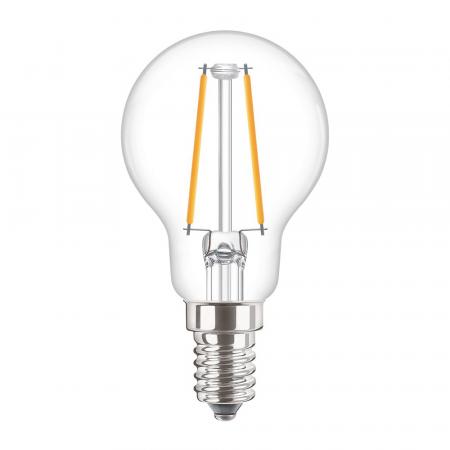 Philips E14 LEDClassic Tropfenform klar 2W wie 25W warmweisses Licht mit Filamentfäden