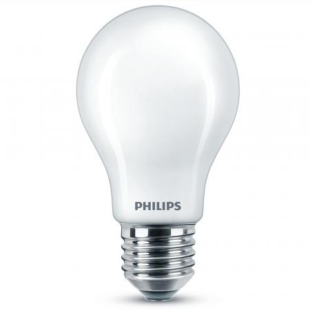 Sehr helles dimmbares PHILIPS E27 LED Leuchtmittel 11,2W wie 100W warmweißes Licht blendreduziert opalmattiert