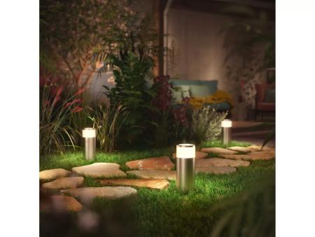 Philips Hue White Ambiance Calla LED Sockelleuchte silber