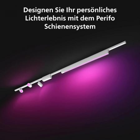 Philips Hue White & Color Ambiance Schienensystem Perifo 3er Spot & Lightbar RGBW weiß