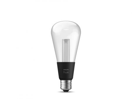 Philips Hue E27 White & Color Ambiance - ST72 Lampe Kolbenform RGBW - handgeblasen aus kristallklarem Glas