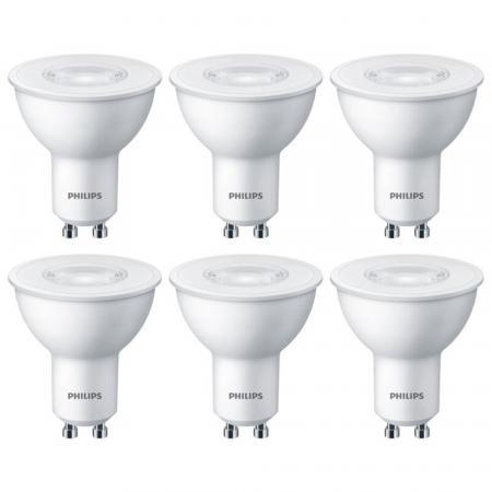 6er Pack Philips GU10 CorePro LED Strahler 4.7W wie 50W 3000K warmweißes Licht schmaler Abstrahlwinkel mit 36 Grad