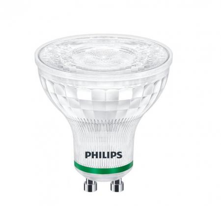 Besonders effizienter PHILIPS GU10 LED Strahler 2,4W wie 50W warmweißes Licht 3000K mit 36 ° Ausstrahlungswinkel