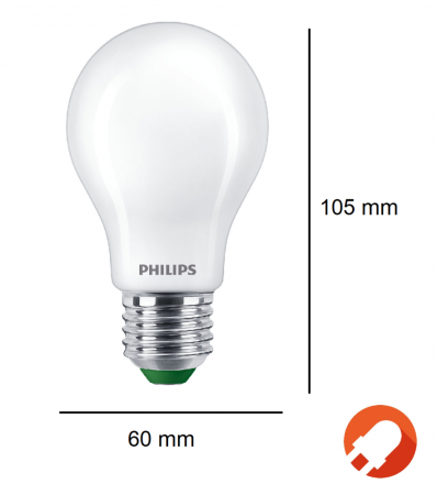 Besonders effiziente PHILIPS E27 LED Filament Lampe matt 4W = 60W 4000K neutralweißes Licht