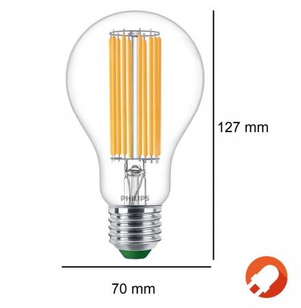 Ultra Efficient PHILIPS E27 LED Classic Filament Lampe 5,2W = 75W warmweißes Licht 3000K