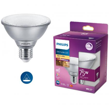 Philips E27 LED Reflektor Lampe PAR 30 S Dimmbar 25° Abstrahlwinkel 2700K warmweiß 9.5W wie 75W