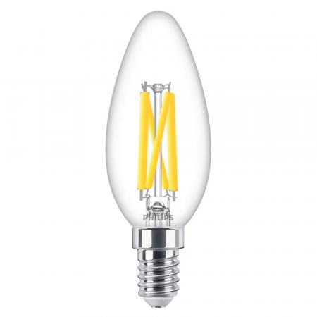 PHILIPS E14 LED in Kerzenform WarmGlow dimmbar 3,4W wie 40W warmweisses Licht  mit hoher Farbwiedergabe 90Ra