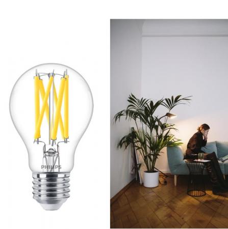 Philips MASTER LED Lampe 10,5W wie 100W Ra90 mit hoher Farbwiedergabe - warmweisses Licht -  klar DimTone dimmbare Glühlampe