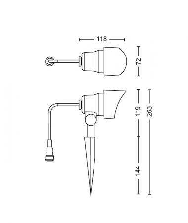 Philips NV Spot Set in Schwarz warmweißes Licht IP44