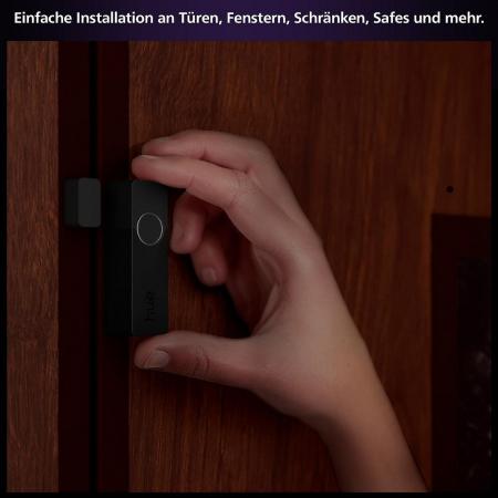 PHILIPS Hue Secure Tür-/Fensterkontakt Sensor Batteriebetrieb - steuerbar via App, kompatibel mit Amazon Alexa