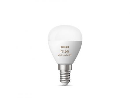 Philips Hue White & Color Ambiance E14 Tropfen Lampe 5,1W - steuerbar via App, kompatibel mit Amazon Alexa