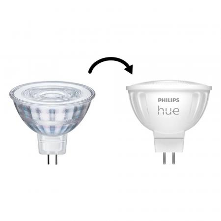 2er Philips Hue LED Spot GU5.3 6,3 Watt Tunable White 2000-6500 Kelvin - steuerbar via App, kompatibel mit Amazon Alexa