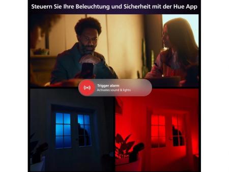 Philips Hue Secure kabelgebundene Smart Home Überwachungskamera Full HD Video drinnen oder draußen schwarz