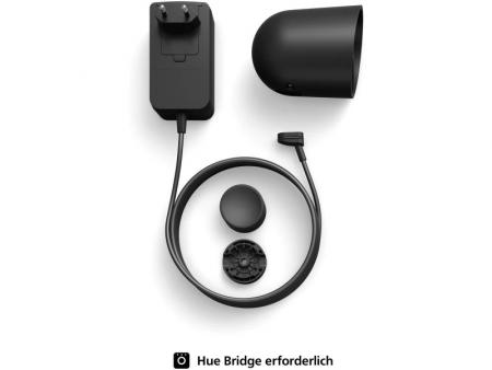 Philips Hue Secure kabelgebundene Smart Home Überwachungskamera Full HD Video drinnen oder draußen schwarz