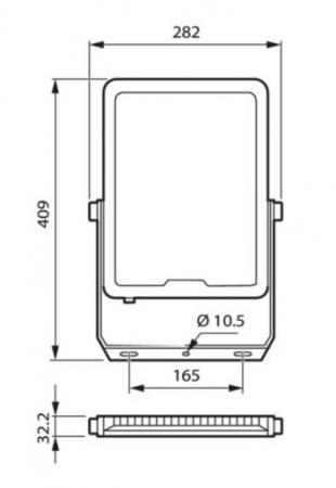 Aktion: Nur noch angezeigter Bestand verfügbar: Philips Leistungsstarker LED-Scheinwerfer BVP165 150W 4000K 18000 lm IP65