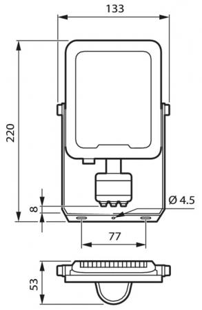 Philips LED-Scheinwerfer BVP164 Ledinaire 30W SENSOR neutralweiß 4000K IP65