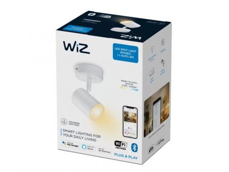 Aktion: Nur noch angezeigter Bestand verfügbar - WIZ Smarter LED 1-flammiger Wandstrahler Imageo in Weiß WLAN/Wi-Fi Tunable White