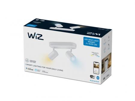 WIZ Smarter LED 2-flammiger Deckenstrahler Imageo in Weiß WLAN/Wi-Fi Tunable White