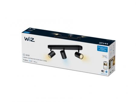 WIZ Smarter LED 3-flammiger Deckenstrahler Imageo in Schwarz WLAN/Wi-Fi Tunable White