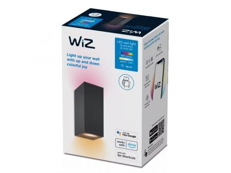 WIZ Smarte LED Wandleuchte Up & Down RGB in Schwarz WLAN/Wi-Fi Tunable White & Color indoor