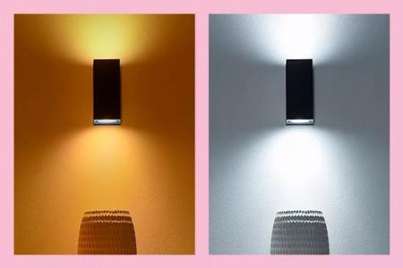 WIZ Smarte LED Wandleuchte Up & Down RGB in Schwarz WLAN/Wi-Fi Tunable White & Color indoor