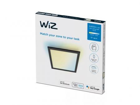 WIZ Smartes LED Panel quadratisch 60x60cm in Schwarz WLAN/Wi-Fi Tunable White