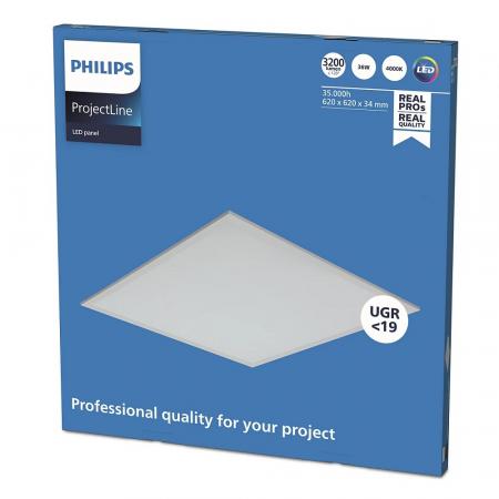 Philips ProjectLine LED Panel 62x62cm 36W 3200lm weiß 4000K UGR19